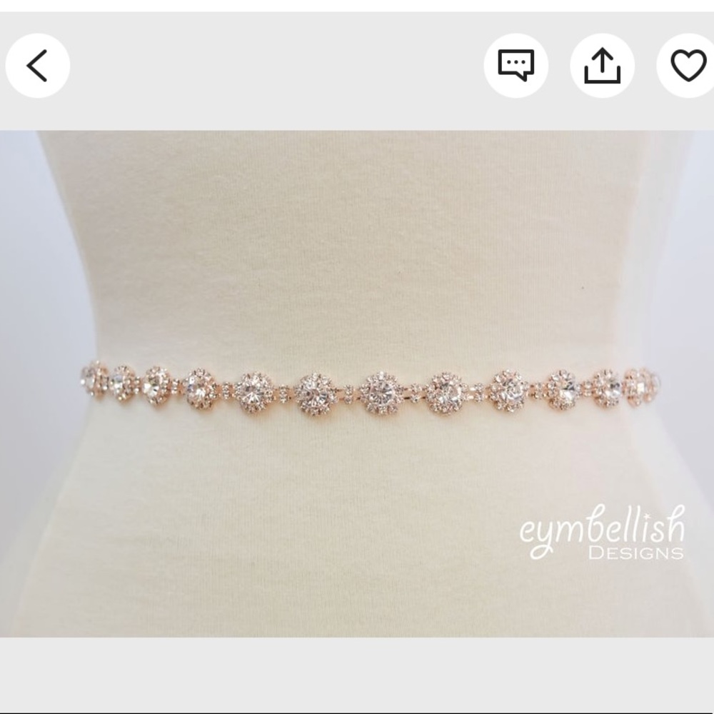 Rose Gold Bridal Belt